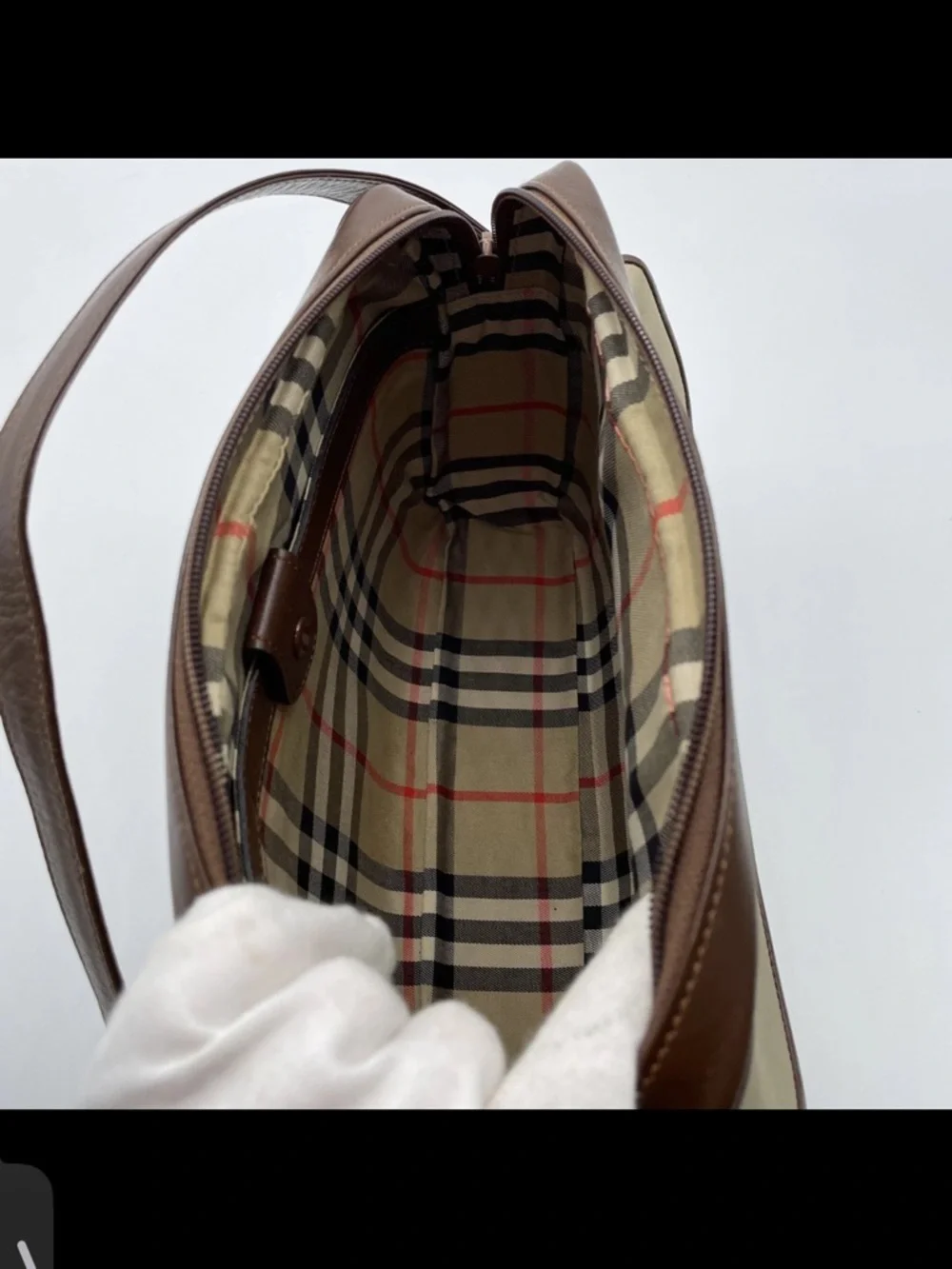 Burberry Beige and Brown Crossbody Messenger Bag - Picture 9 of 10